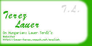 terez lauer business card